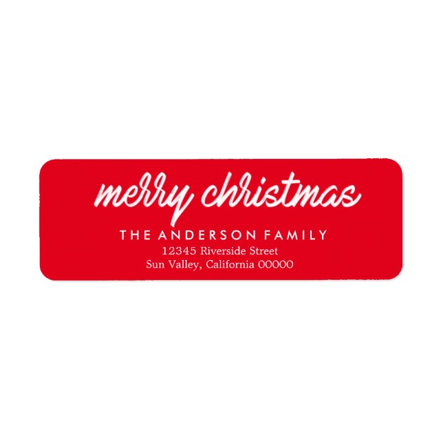 Merry Christmas Return Address Labels | Christmas (Front)