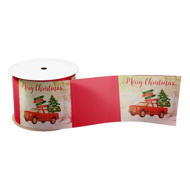 Merry Christmas Ribbon Satin Ribbon (Spool)