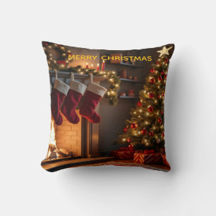 Merry Christmas Room Throw Pillow