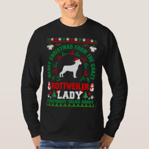 Merry Christmas Rottweiler Lady Ugly Sweater Fitt