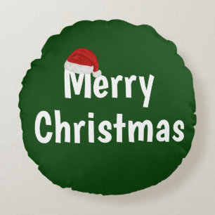 Merry Christmas Round Pillow