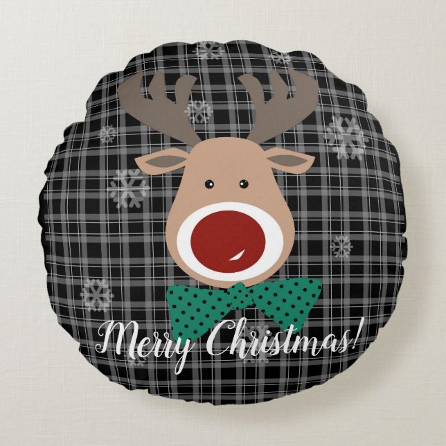 Merry Christmas!   Round Pillow (Front)