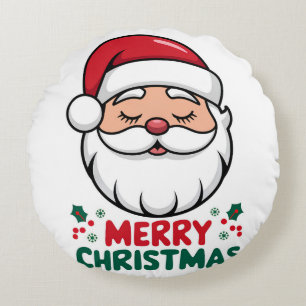 Merry Christmas Round Pillow