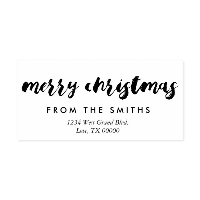 Merry Christmas Rubber Stamp (Imprint)