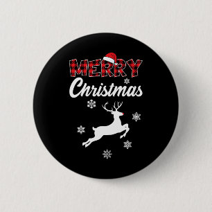 Merry Christmas Rudolph Reindeer Xmas 2 Inch Round Button