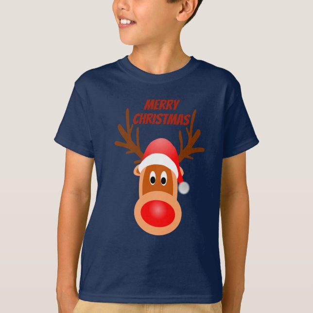 Merry Christmas Rudolph tee (Front)