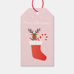 Merry Christmas Rudolph The Red Nosed Reindeer Gift Tags