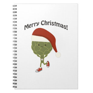 Merry Christmas! Running Artichoke Notebook