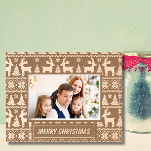 Merry Christmas rustic hoilday photo wooden etched Frames