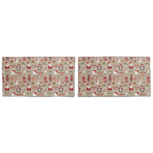 Merry Christmas Santa And Friends Pillowcase