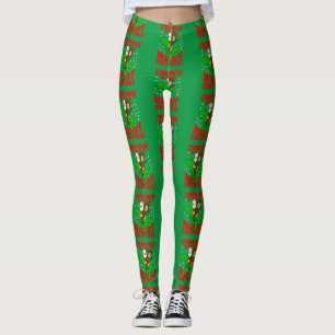 merry christmas santa biden kamala harris dinosaur leggings