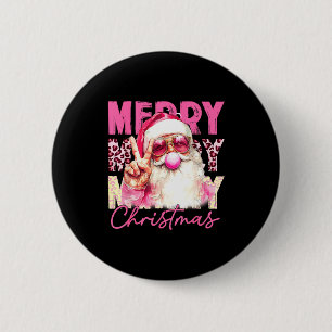 Merry Christmas Santa Bubble Gum Nk Xmas Family Me 2 Inch Round Button