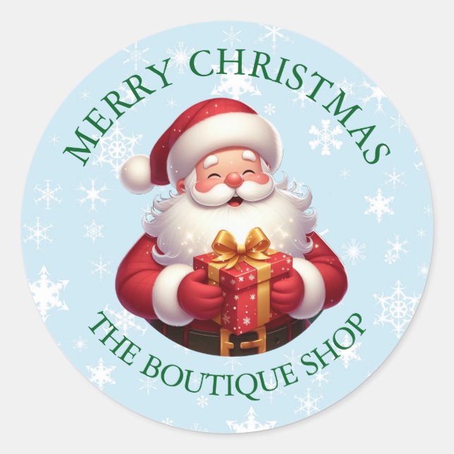 Merry Christmas Santa Business Sticker (Devant)