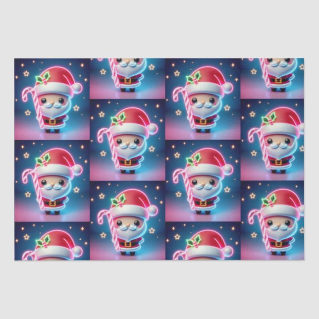 Merry Christmas Santa Candy Tissue Paper (Front)