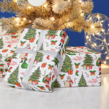 Merry Christmas Santa Checking His List Xmas Trees