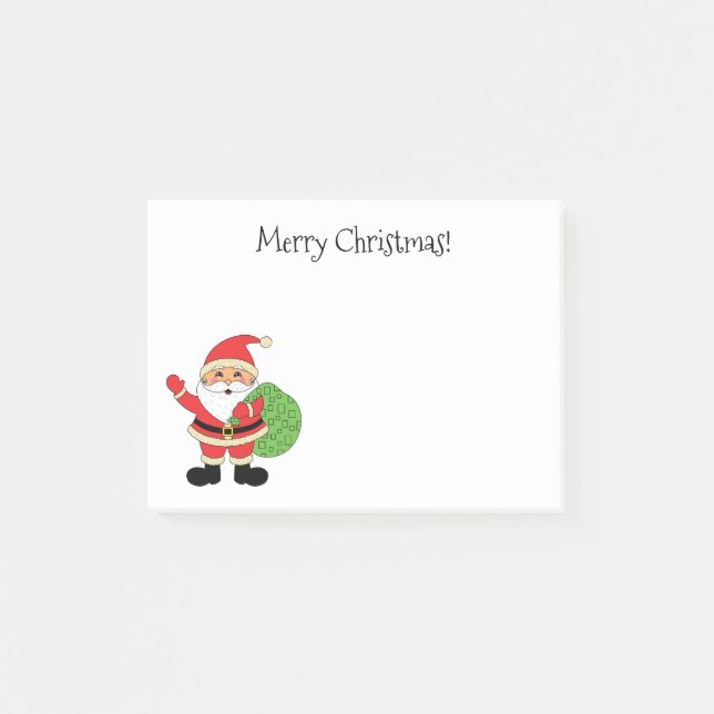 Merry Christmas Santa Claus 4 x 3 Post-it Notes (Front)