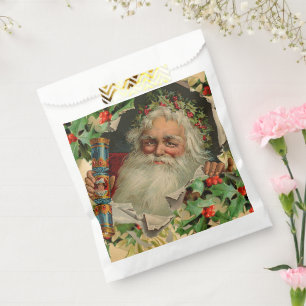 Merry Christmas Santa Claus Antique classic Favour Bag