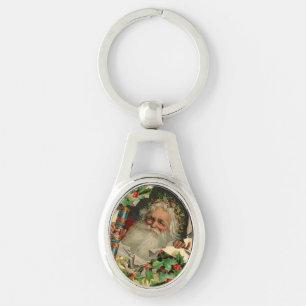 Merry Christmas Santa Claus Antique classic Keychain
