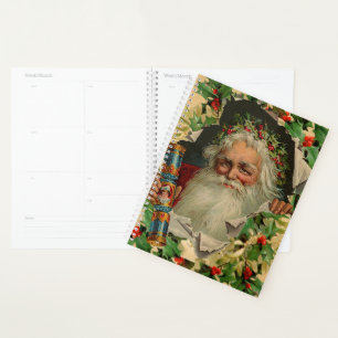 Merry Christmas Santa Claus Antique classic Planner