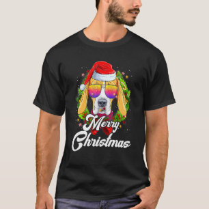 Merry Christmas Santa Claus Beagle Dog  Xmas Day T-Shirt