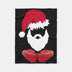 Merry Christmas Santa Claus Boxing Uni Fleece Blanket
