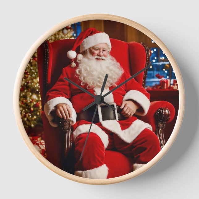 Merry Christmas Santa Claus Clock (Front)