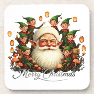 Merry Christmas Santa Claus Coaster