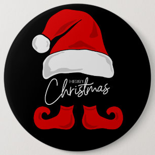 Merry Christmas Santa Claus Costume 6 Inch Round Button