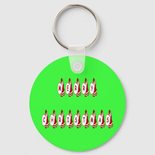 Merry Christmas Santa Claus Font Keychain
