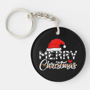 Merry Christmas Santa Claus Funny Family Keychain
