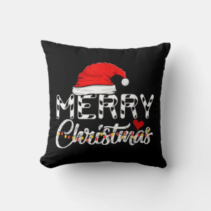 Merry Christmas Santa Claus Funny Family Throw Pillow