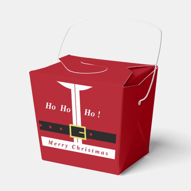 Merry Christmas Santa Claus Gift Favour Box Funny (Front Side)