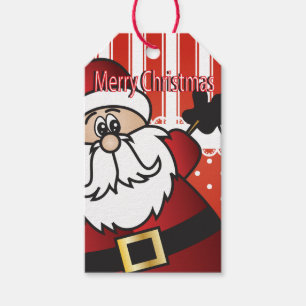 Merry Christmas Santa Claus Gift Tags