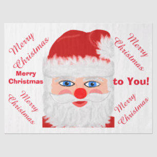 Merry Christmas Santa Claus Greeting Tissue Paper