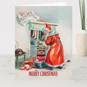 Merry christmas - santa claus holiday card