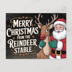 Merry Christmas santa claus Holiday Postcard