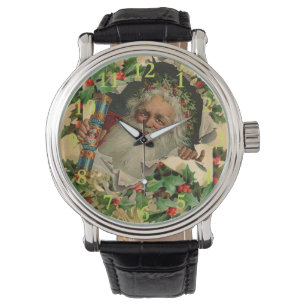 Merry Christmas Santa Claus Holly Watch