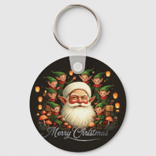 Merry Christmas Santa Claus Keychain