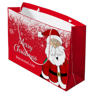 Merry Christmas Santa Claus Large Gift Bag