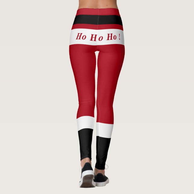 Merry Christmas Santa Claus Leggings Funny (Back)