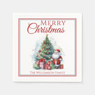 Merry Christmas Santa Claus Napkin