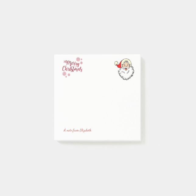 Merry Christmas,Santa Claus-Personalized Post-it Notes (Front)