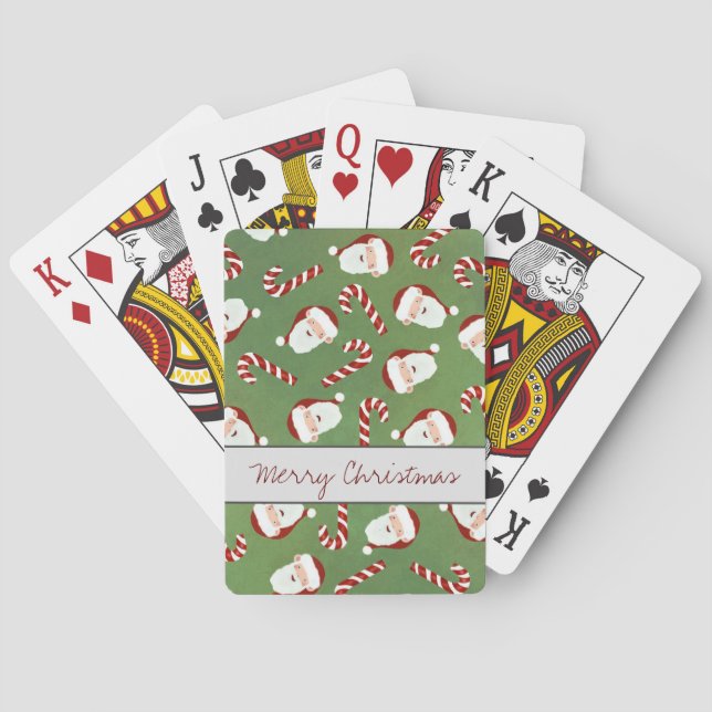 Merry Christmas Santa Claus  Playing Cards (Back)