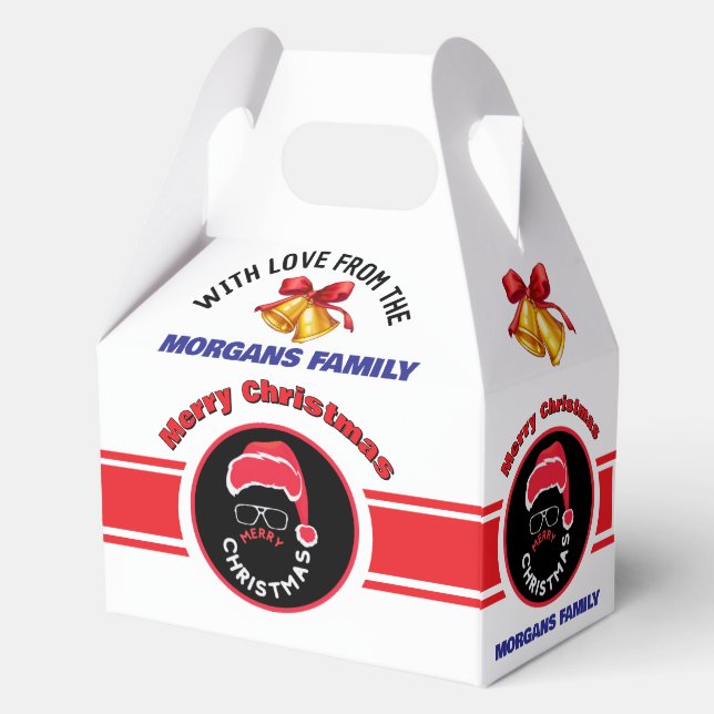 Merry Christmas Santa Claus Red Holiday        Favor Box (Front)