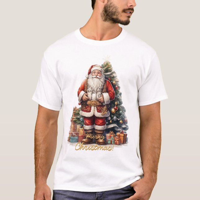 Merry Christmas Santa Claus T-Shirt (Front)