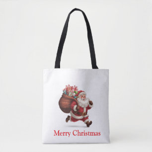 Merry Christmas Santa Claus Tote Bag