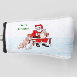 Merry Christmas! Santa Claus with Cat and Dog Golf Head Cover