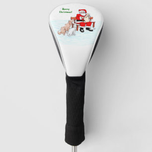 Merry Christmas! Santa Claus with Cat and Dog Golf Head Cover