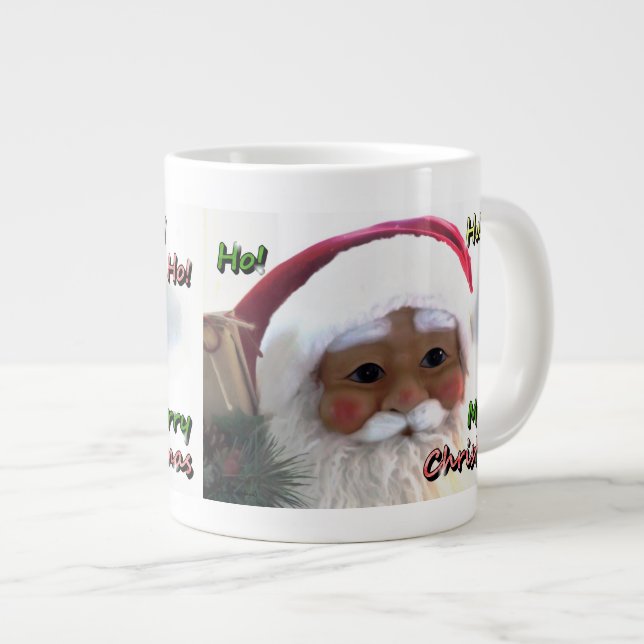 Merry Christmas Santa Clause Large Coffee Mug (Front Right)