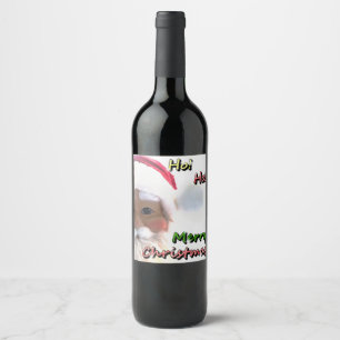 Merry Christmas Santa Clause Wine Label